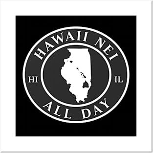 Roots Hawaii and Illinois by Hawaii Nei All Day Posters and Art